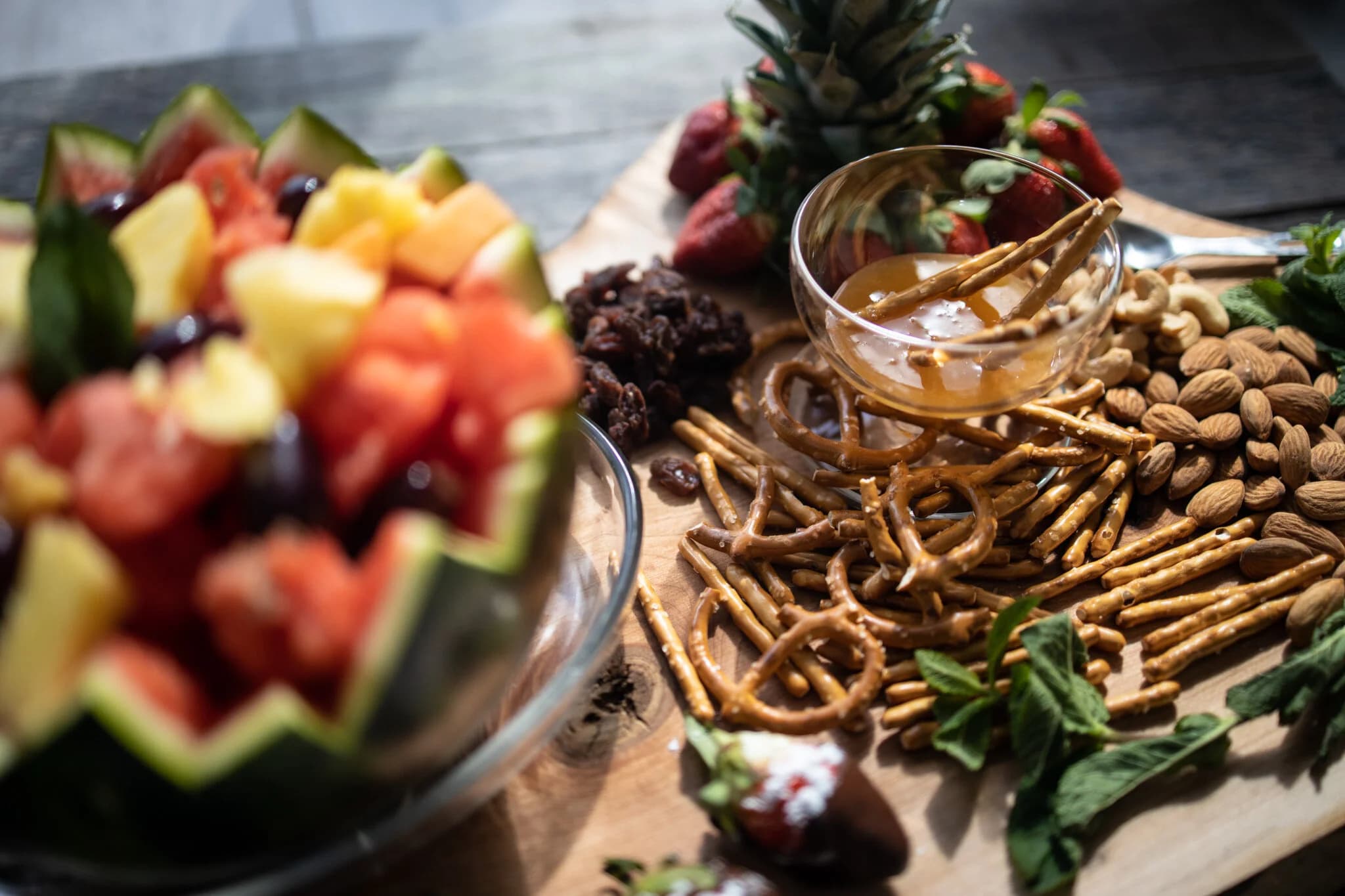 Handcrafted grazing board at Fernwood Hills