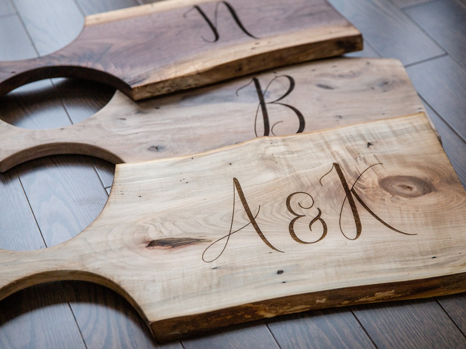 Charcuterie board table view showing shape and usable surface