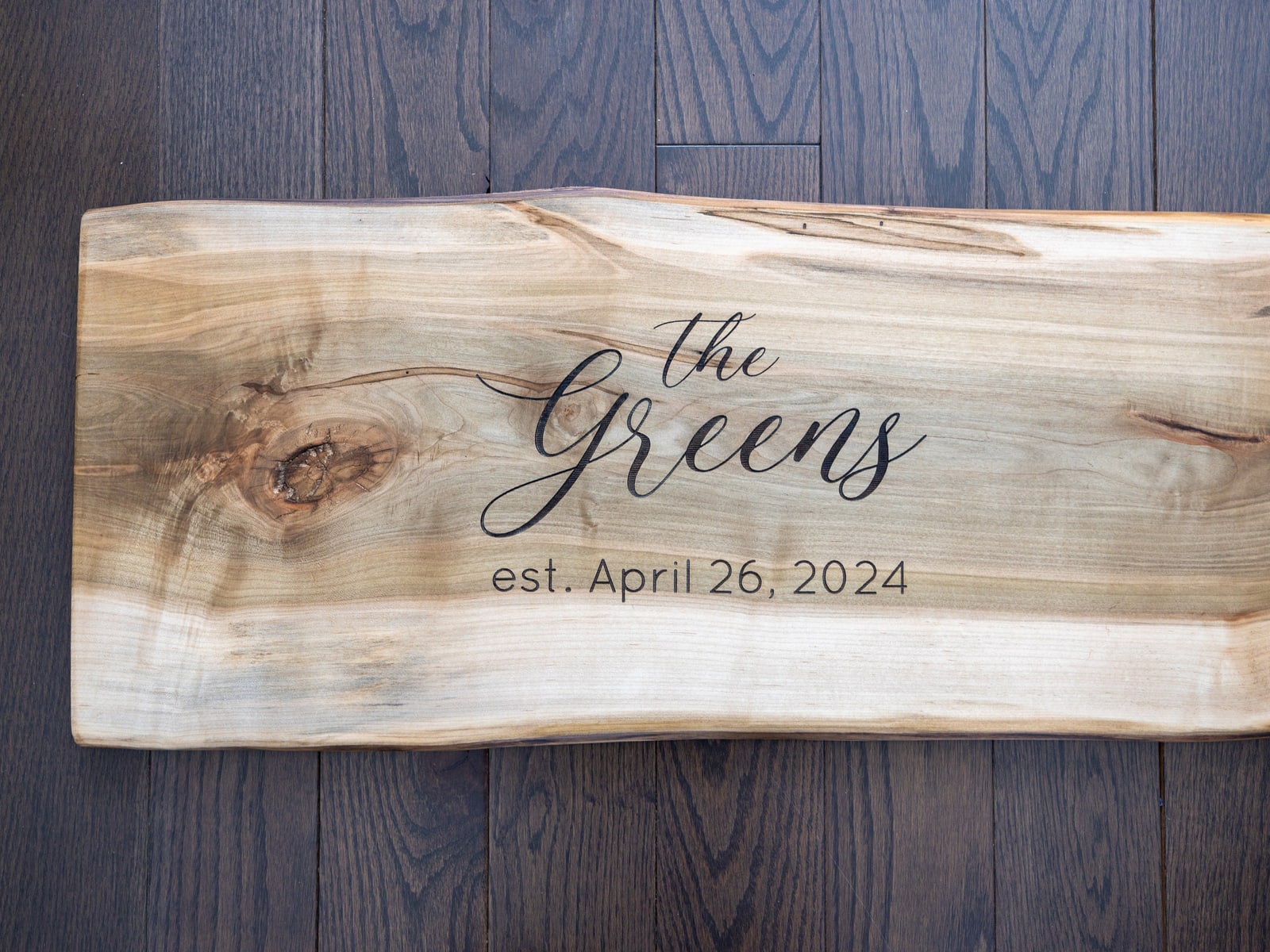 Custom wedding guest book board