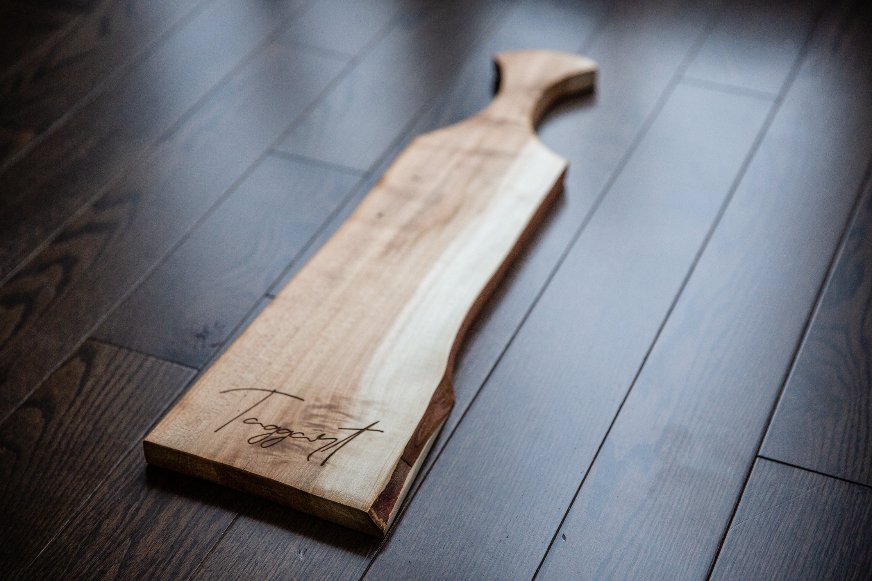 Engraved live edge serving board