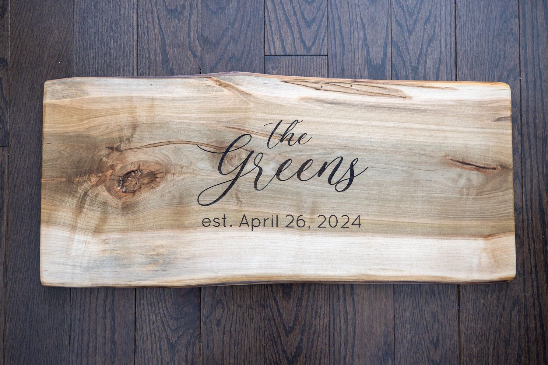 Personalized laser-engraved wedding favors at Fernwood Hills